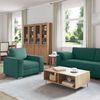 vidaXL Sofa 3 pcs Dunkelgr&uuml;n 219 x 80 x 82 cm Leinenmischgewebe