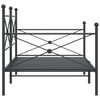 vidaXL Tagesbett ohne Matratze Schwarz 100x200 cm Stahl