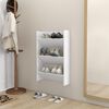 vidaXL Wand-Schuhschrank Wei&szlig; 60x18x90 cm Holzwerkstoff