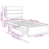 vidaXL Aufbewahrungsbett Beton Grau 90 x 190 cm Holzwerkstoff