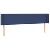 vidaXL LED Kopfteil Blau 183x16x78/88 cm Stoff