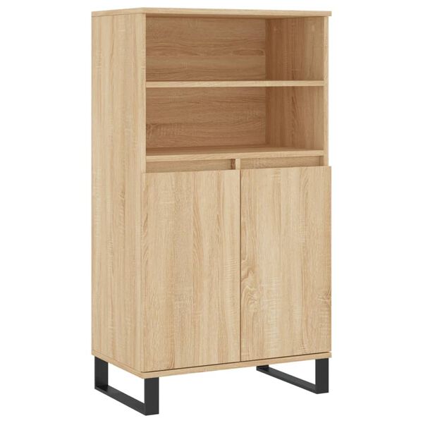 vidaXL Highboard Sonoma-Eiche 60x36x110 cm Holzwerkstoff