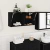 vidaXL Bad-Wandschrank Schwarz 80x25x40 cm Holzwerkstoff