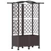 vidaXL Hochbeet mit Rankgitter und Dach Braun 122 x 40 x 144 cm PP