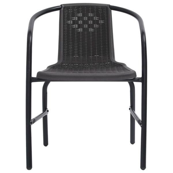 vidaXL Gartenst&uuml;hle 4 Stk. Rattan-Optik Kunststoff und Stahl 110 kg