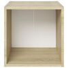 vidaXL 4-tlg. TV-Schrank-Set Wei&szlig; Sonoma-Eiche Holzwerkstoff
