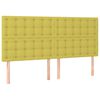 vidaXL Boxspringbett mit Matratze Gr&uuml;n 180x200 cm Stoff