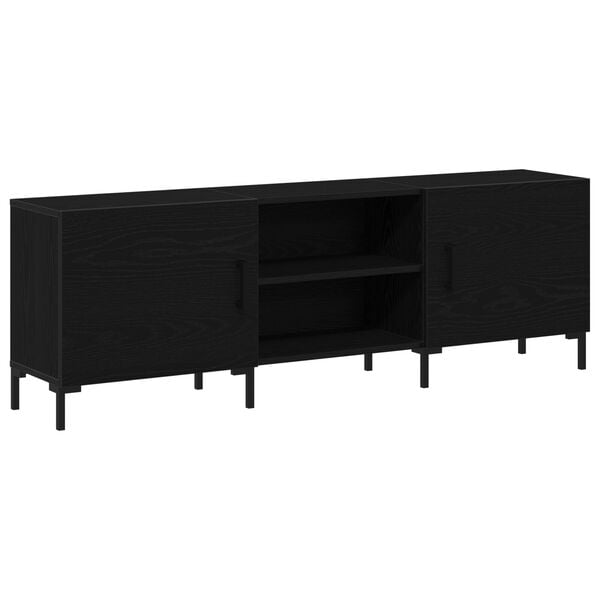 vidaXL TV-Schrankset Schwarz Eichen-Optik 150 x 30 x 50 cm