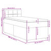 vidaXL Boxspringbett mit Matratze Dunkelbraun 90x200 cm Stoff