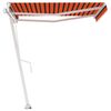 vidaXL Standmarkise Manuell Einziehbar 300x250 cm Orange/Braun