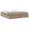 vidaXL Aufbewahrungsbett mit Matratze 2 pcs Cappuccino Leder