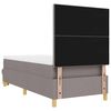 vidaXL Boxspringbett mit Matratze mit Kopfteil Taupe 90 x 190 cm Stoff