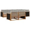 vidaXL Outdoor-Sofagarnitur 7 stk. Natur und Hellgrau