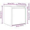 vidaXL Wand-Nachttische 2 Stk. Artisan-Eiche 38x34x40 cm