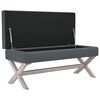 vidaXL Hocker mit Stauraum Dunkelgrau 110x45x49 cm Samt