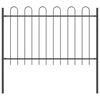 vidaXL Gartenzaun Grau 1,7 x 0,8 m Pulverbeschichteter Stahl