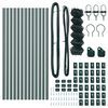 vidaXL Zaunpfosten Gr&uuml;n 25 x 0,6 m (60 x 60 mm Maschen) Stahl und PVC