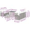 vidaXL Gartensofa-set mit Kissen 8 pcs Schwarz Poly-Rattan