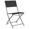 vidaXL Garten Essgruppe 5 pcs Schwarz Pulverbeschichteter Stahl