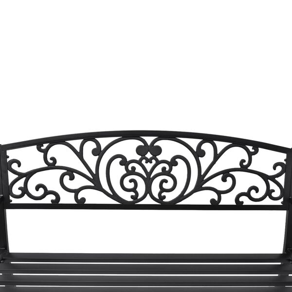 vidaXL Gartenbank 127 cm Gusseisen Schwarz