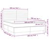 vidaXL Boxspringbett mit Matratze Taupe 180x200 cm Stoff