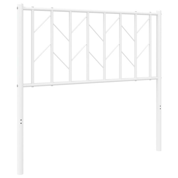 vidaXL Ersatz-Kopfteil Metall Wei&szlig; 90 cm