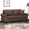 vidaXL 2-Sitzer-Sofa mit Kissen Braun 140 cm Kunstleder