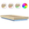 vidaXL Bettgestell mit LED Sonoma-Eiche 100x200 cm Holzwerkstoff