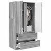 vidaXL Schrank mit T&uuml;r Graues Sonoma 79,5 x 49 x 156 cm Holzwerkstoff