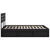 vidaXL Bettrahmen Schwarz 160 x 200 cm Massives Kiefernholz
