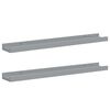 vidaXL Bilderleisten 2 Stk. Grau 60x9x3 cm MDF