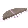 vidaXL Stufenmatten Selbstklebend 20 Stk. 56x17x3 cm Beige Halbrund