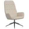 vidaXL Relaxsessel mit Hocker Creme Mikrofasergewebe