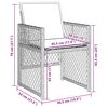 vidaXL Garten Essgruppe 5 pcs Grau Poly-Rattan