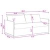 vidaXL Sofa 180cm 2 pcs Dunkelgrau Metall