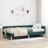 vidaXL Eckbettgestell mit Matratze mit Matratze 2 pcs Gr&uuml;n Stoff