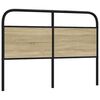 vidaXL Kopfteil Sonoma-Eiche 140 cm Stahl und Holzwerkstoff