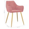 vidaXL Esszimmerst&uuml;hle 4 Stk. Rosa Samt