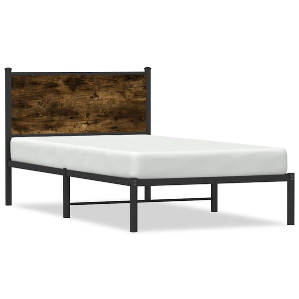 vidaXL Metallbett ohne Matratze R&auml;uchereiche 100x200 cm