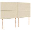 vidaXL Boxspringbett mit Matratze Creme 180x200 cm Stoff