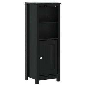 vidaXL Badschrank BERG Schwarz 40x34x110 cm Massivholz Kiefer
