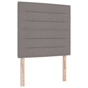 vidaXL LED Boxspringbett mit Matratze Taupe 120 x 190 cm Stoff