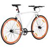 vidaXL Fahrrad mit Festem Gang Wei&szlig; und Orange 700c 59 cm