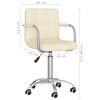 vidaXL Esszimmerstuhl Drehbar Creme Stoff