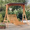 vidaXL Hollywoodschaukel mit Dach Massivholz Fichte mit Teak-Finish