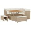 vidaXL Gartensofa-set 8 stk. Beige Poly-Rattan