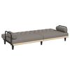 vidaXL Schlafsofa mit Armlehnen Taupe Stoff