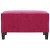 vidaXL Fußhocker Weinrot 70x55x41 cm Samt