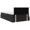 vidaXL Bett mit Stauraum und LED mit LED Schwarz 120 x 190 cm Samt