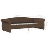 vidaXL Tagesbett mit Matratze USB Braun Stoff 90x200 cm